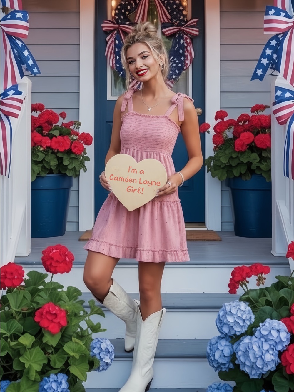 HYFVE Pink Tie-Shoulder Mini Dress